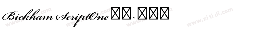 Bickham ScriptOne字体字体转换